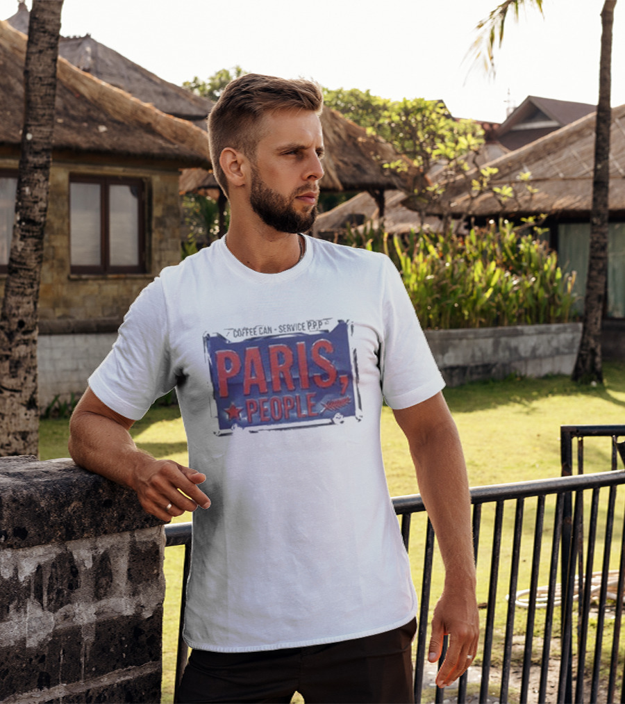 Paris People Coffee Can Service P&p T-Shirt