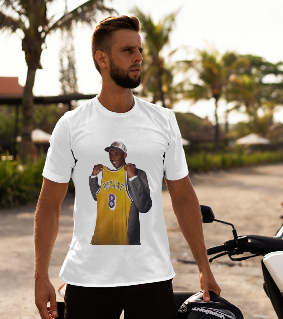Bryant 8 Lakers Jersey Iconic Kobe Image T-Shirt