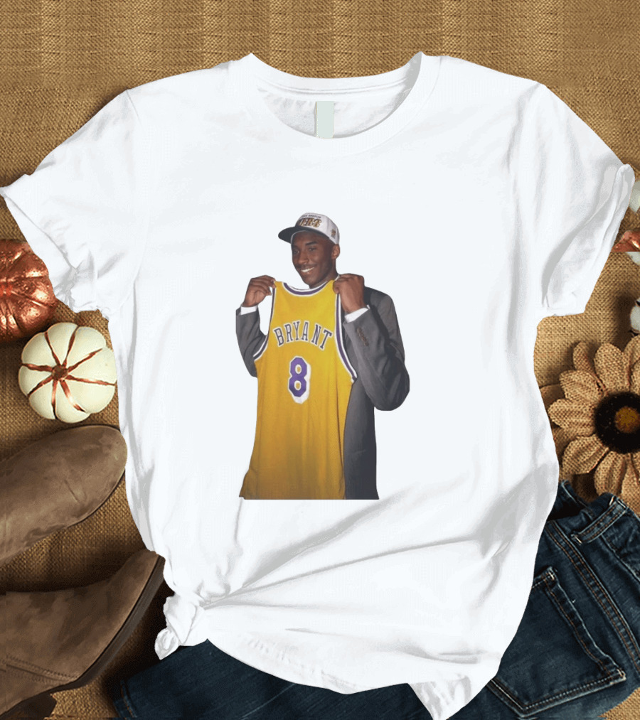 Bryant 8 Lakers Jersey Iconic Kobe Image T-Shirt