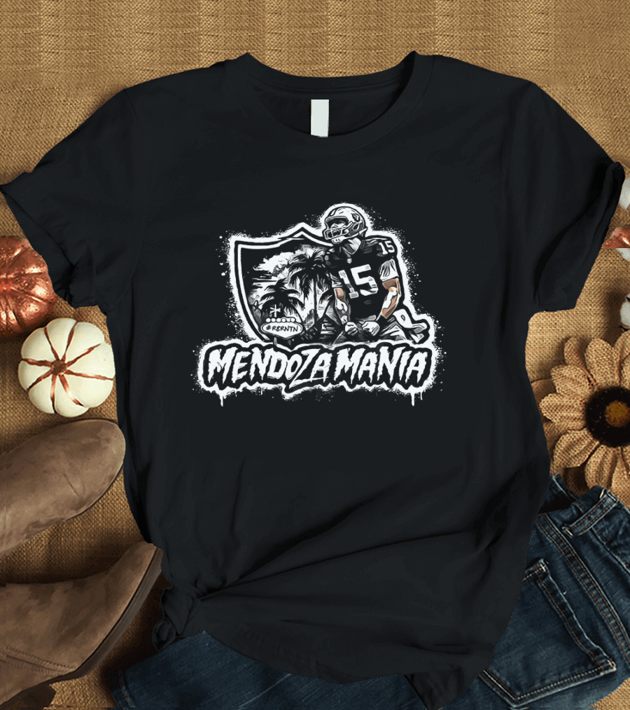 Fernando Mendoza Mania Las Vegas Raiders Football Player Running Back T-Shirt