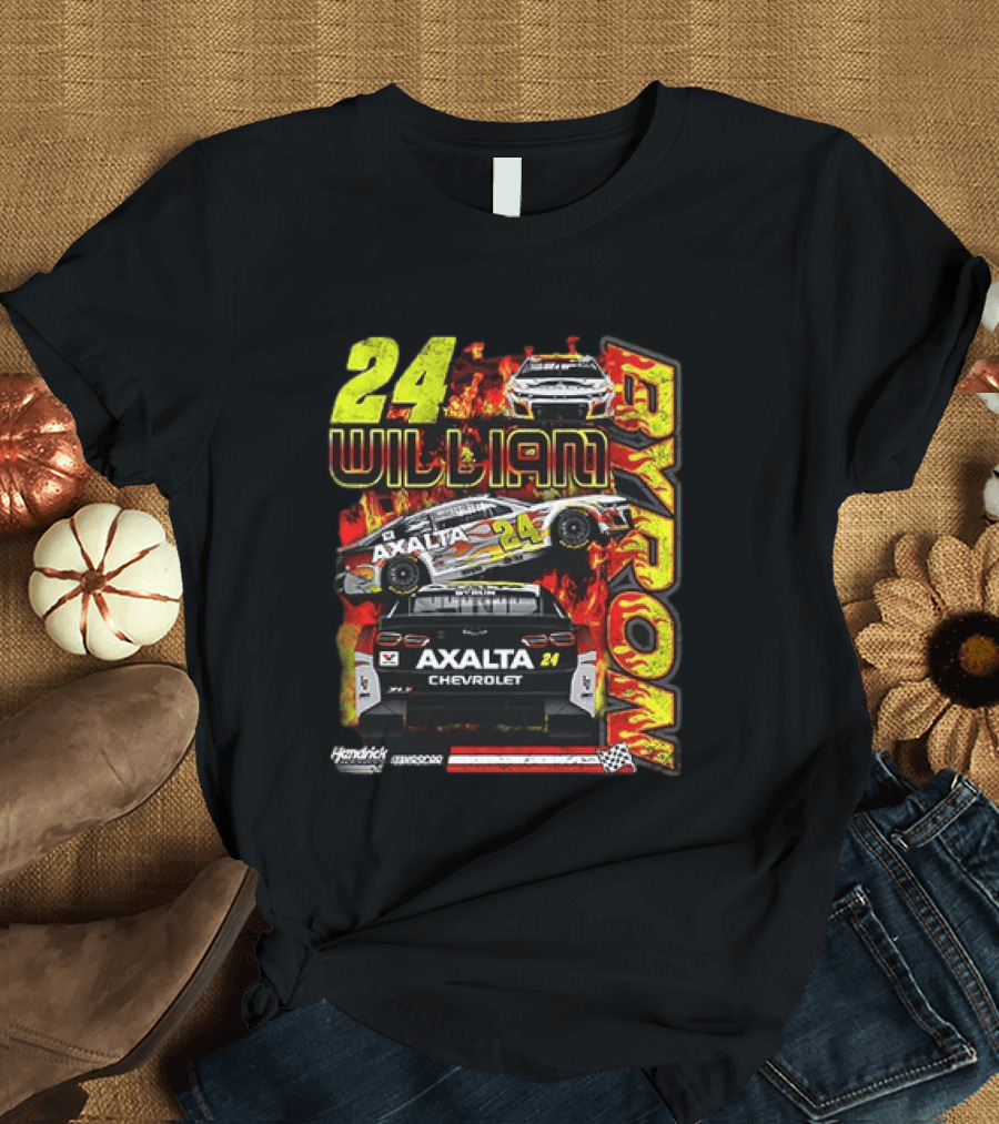 William Byron 24 Axalta Chevrolet Flames Racing Hendrick Motorsports T-Shirt