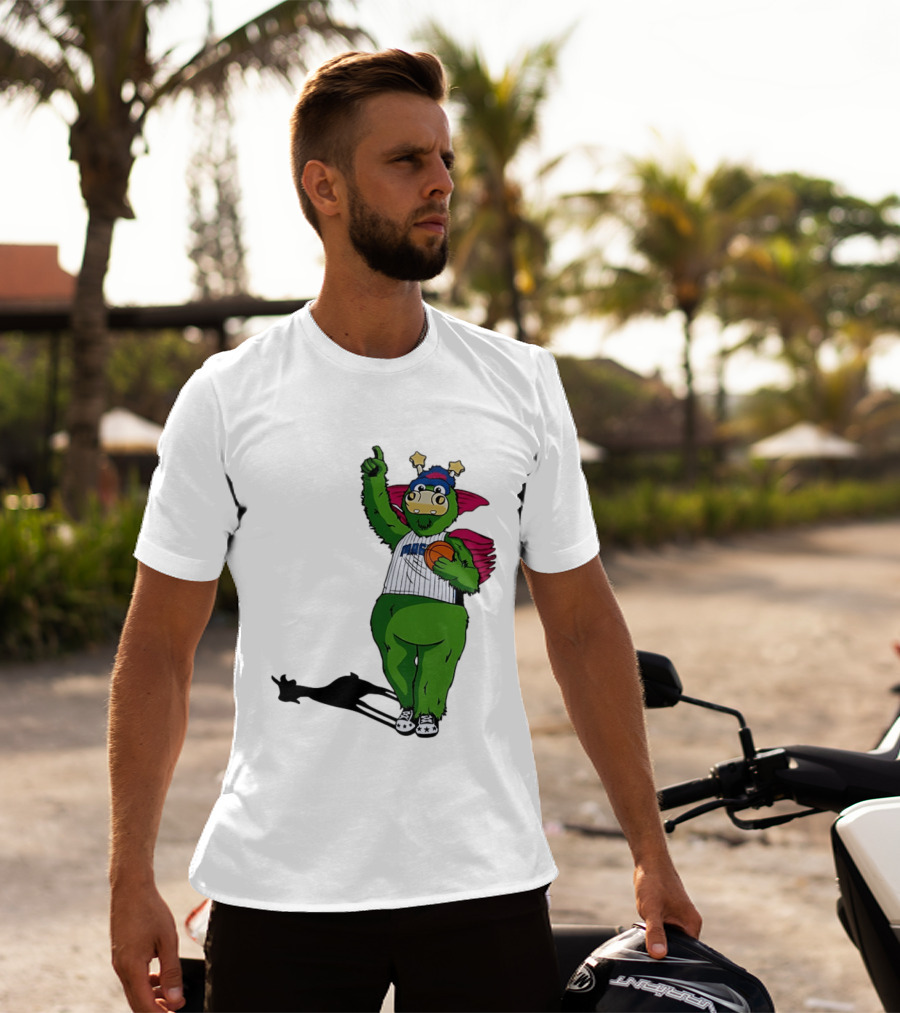 Orlando Magic Stuff Mascot In NBA Jersey Holding Basketball T-Shirt