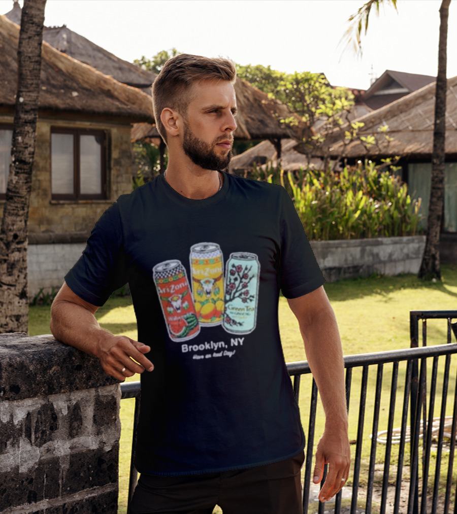 Drinkarizona Black Big Cans In Bin T-Shirt