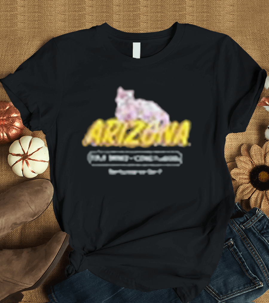 Arizona Black Cherry Blossom Bodega Cat T-Shirt