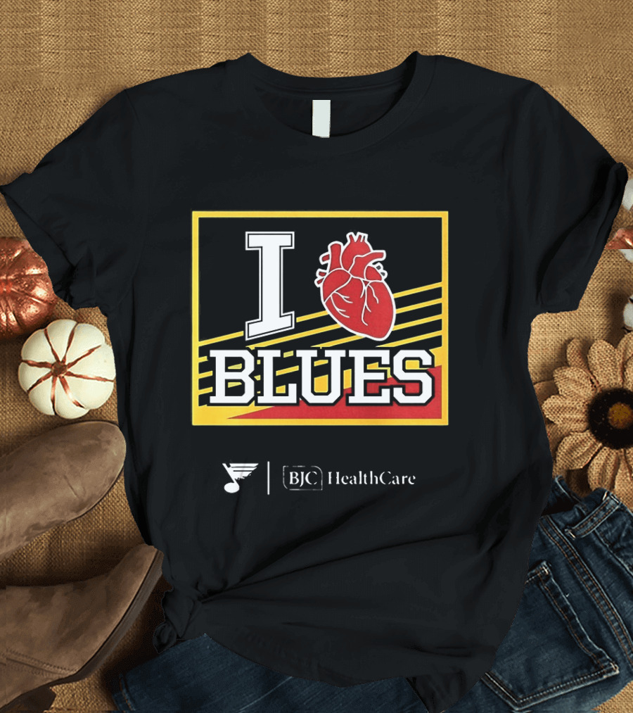I Heart Blues 2025 BJC Healthcare Promotion T-Shirt