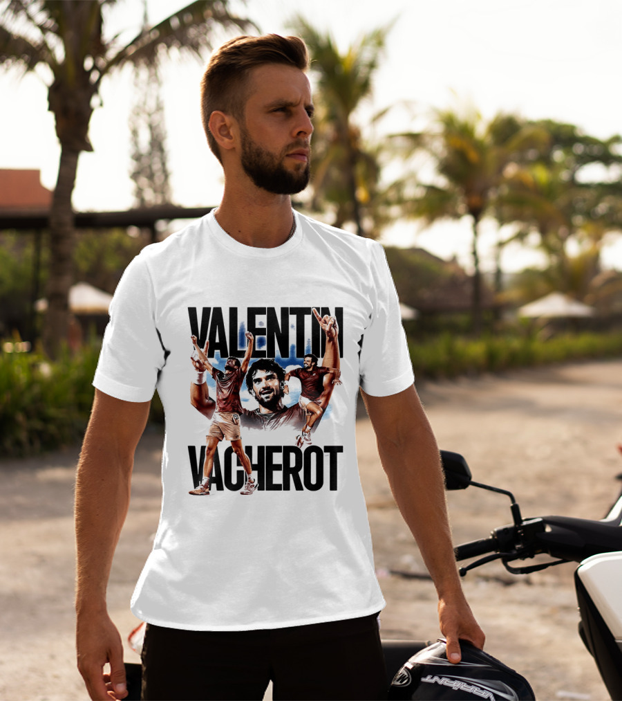 Valentin Vacherot Tennis Player Action Pose Montage T-Shirt