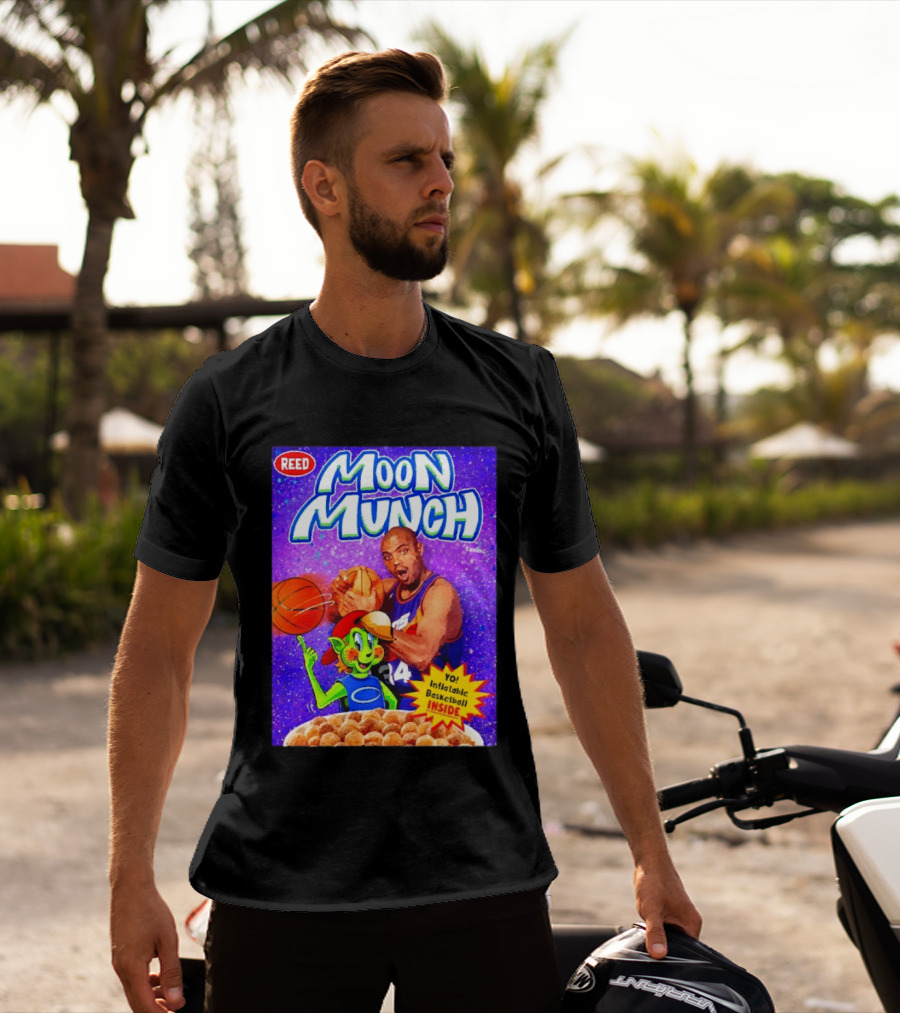 Reed Moon Munch Basketball Cereal Charles Barkley Phoenix Suns Magic T-Shirt