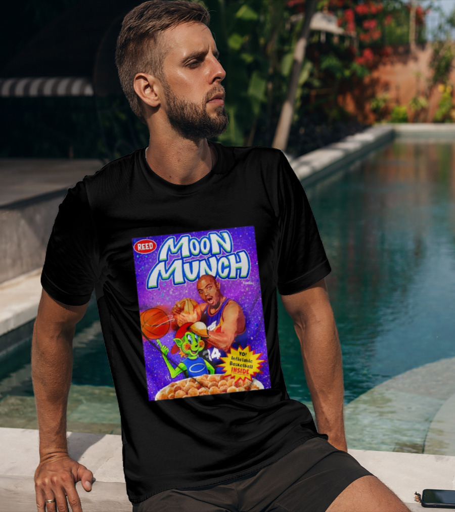 Reed Moon Munch Basketball Cereal Charles Barkley Phoenix Suns Magic T-Shirt