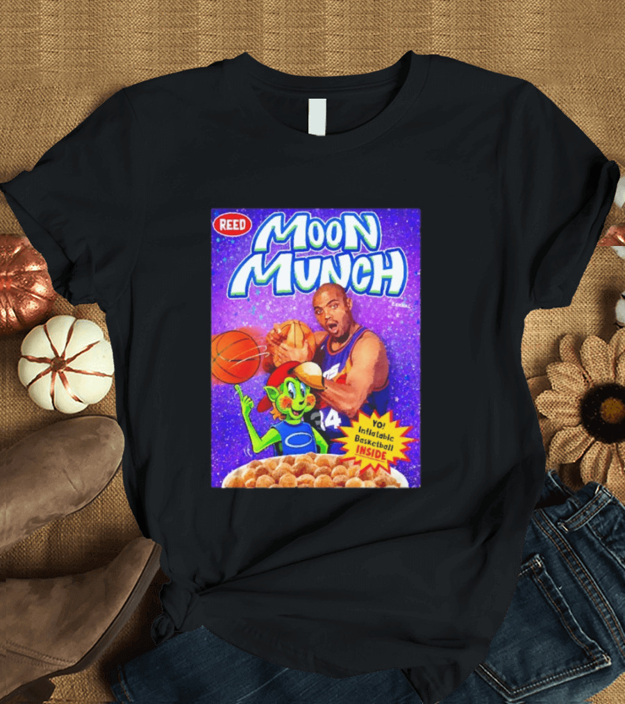 Reed Moon Munch Basketball Cereal Charles Barkley Phoenix Suns Magic T-Shirt
