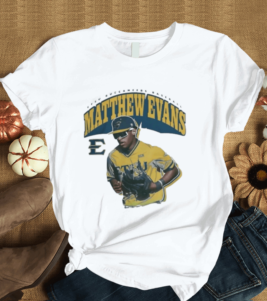 Etsu Matthew Evans Baseball Scon Sports Jersey T-Shirt