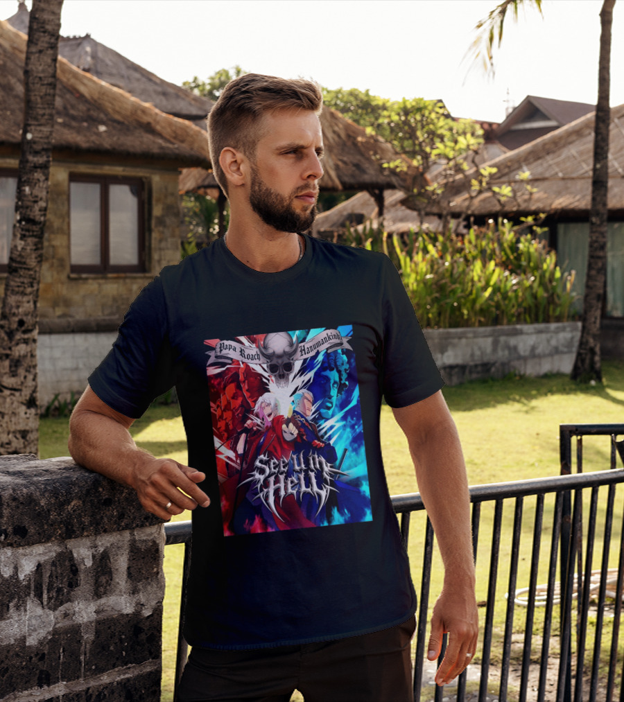 Papa Roach Hanumankind Devil May Cry Season 2 See U In Hell Song T-Shirt