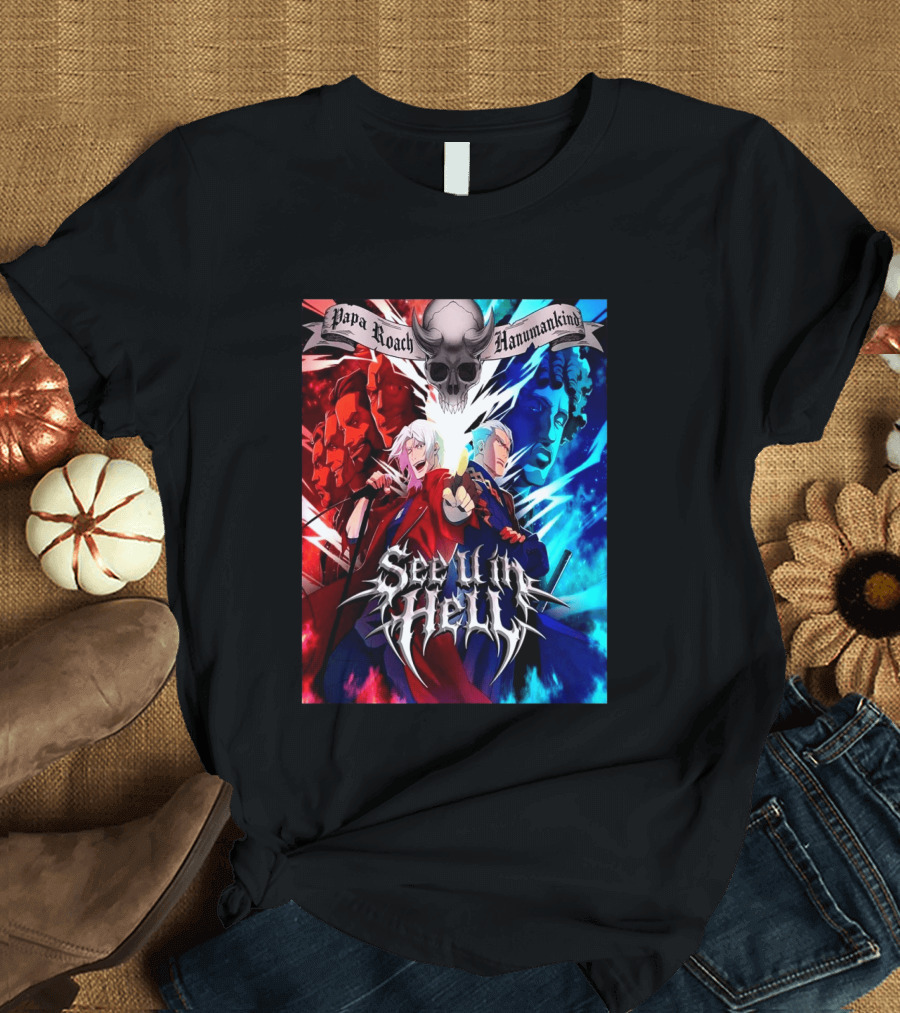 Papa Roach Hanumankind Devil May Cry Season 2 See U In Hell Song T-Shirt