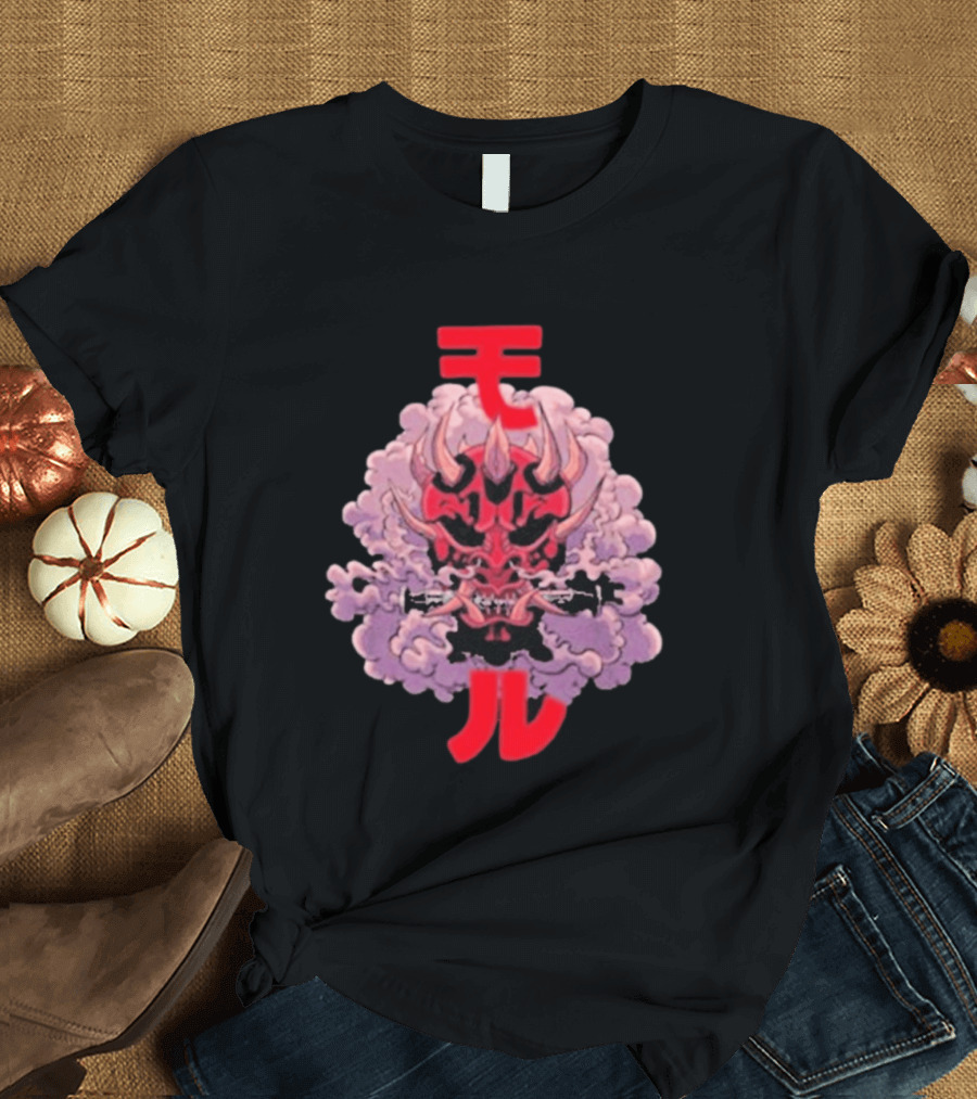 Screencrush Warrior Of Vengeance Oni Mask Kanji T-Shirt