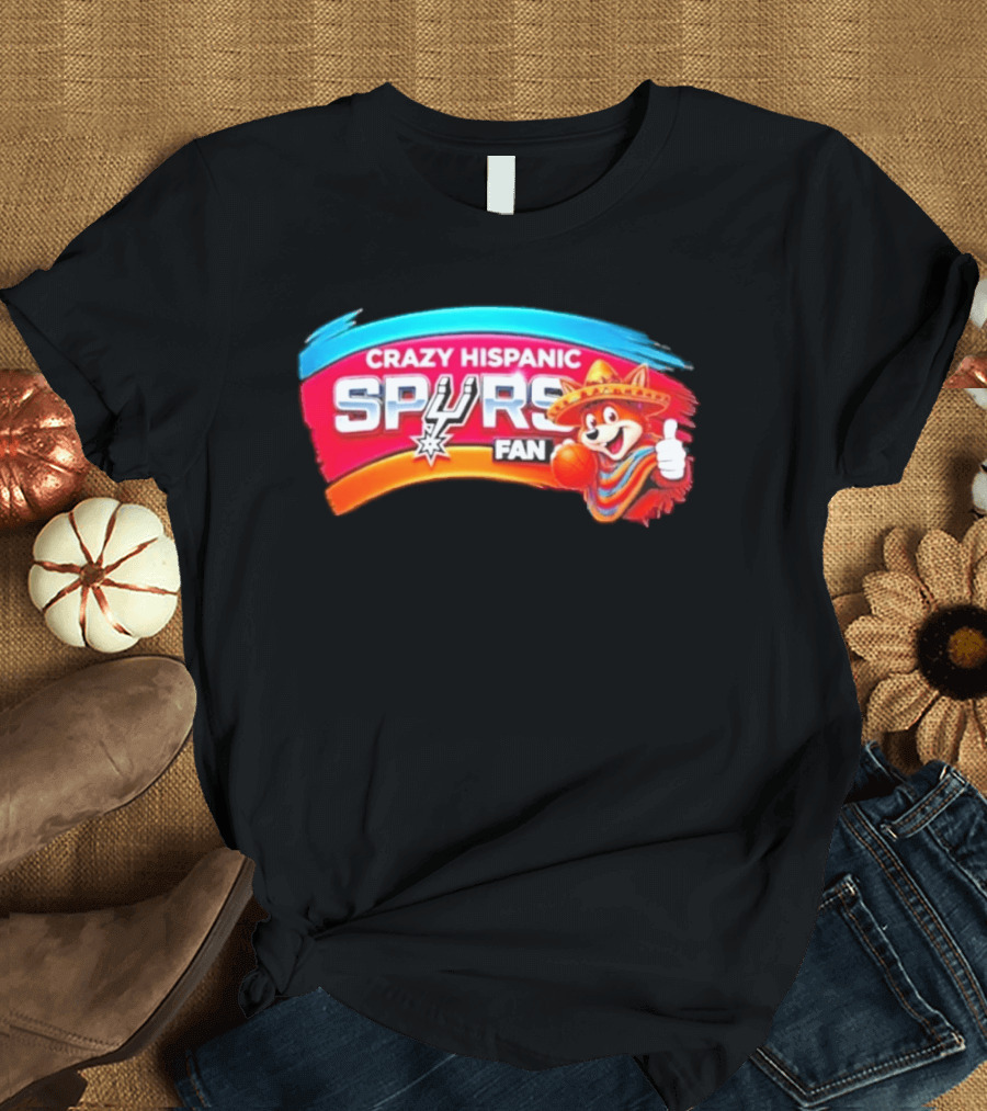 Crazy Hispanic Spurs Fan San Antonio Coyote Basketball 2026 T-Shirt