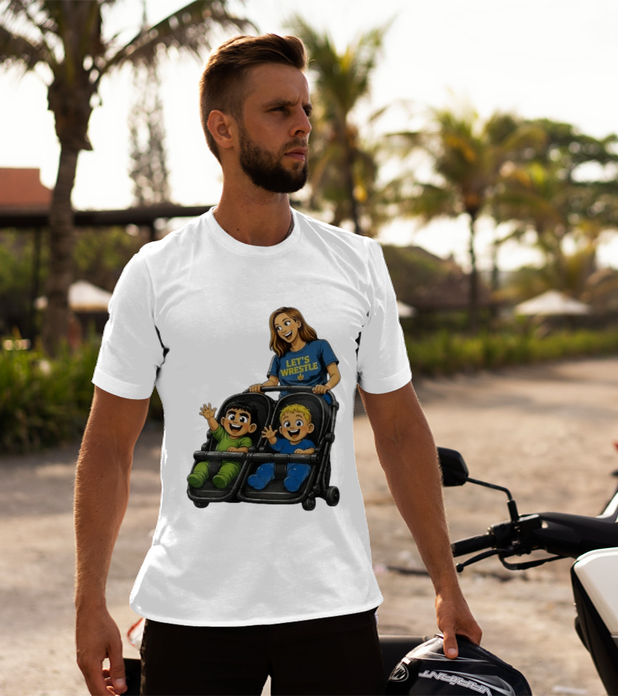 Pro Wrestling Tees Let's Wrestle Mother Lareesa Double Stroller Kids T-Shirt
