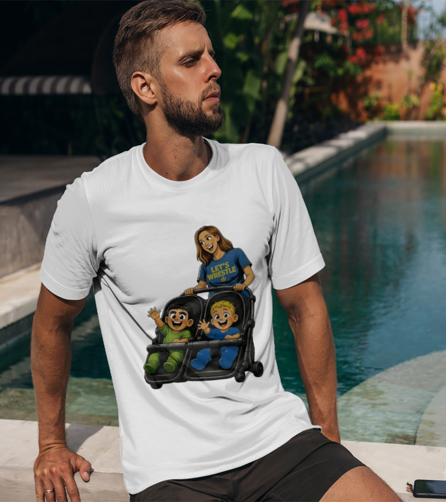 Pro Wrestling Tees Let's Wrestle Mother Lareesa Double Stroller Kids T-Shirt