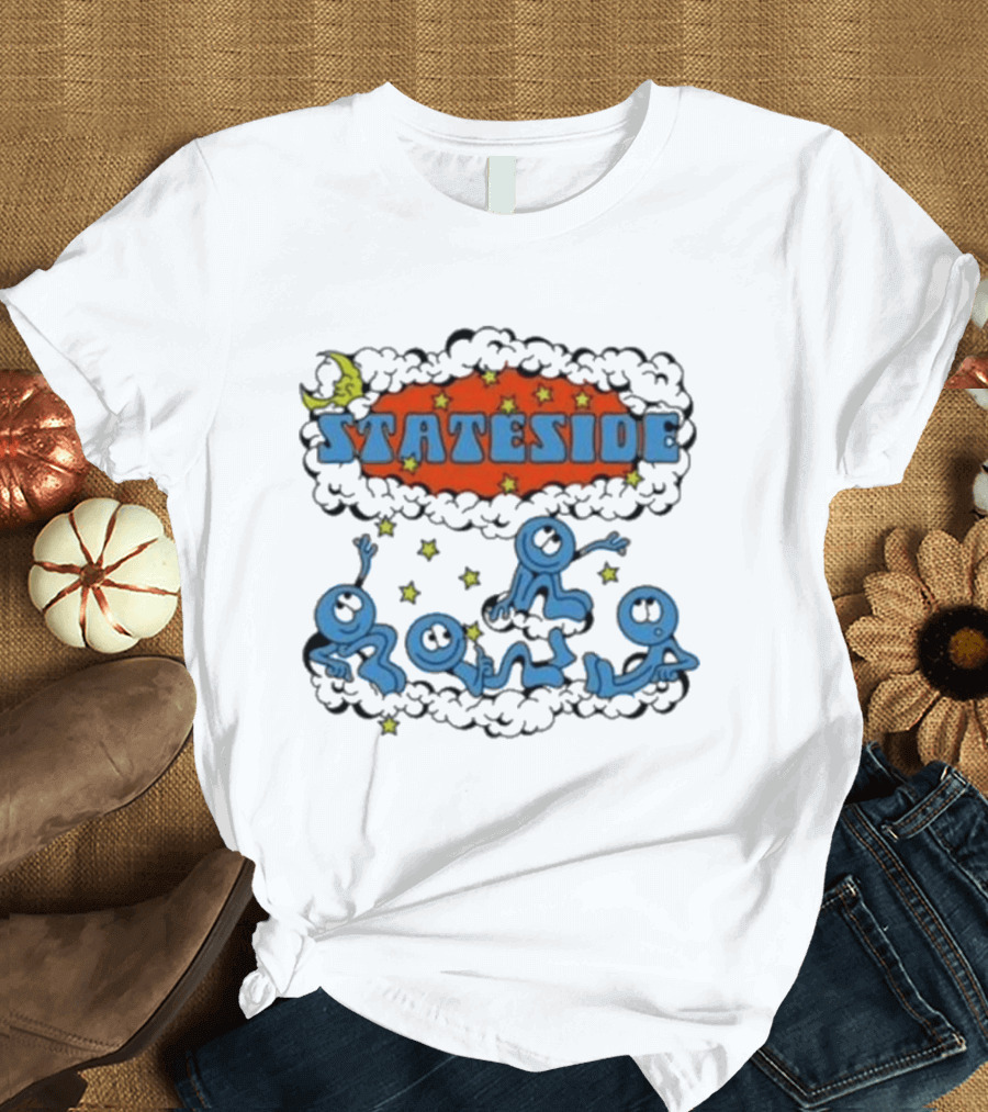 Stateside Moon Stars And Clouds Playful Figures T-Shirt