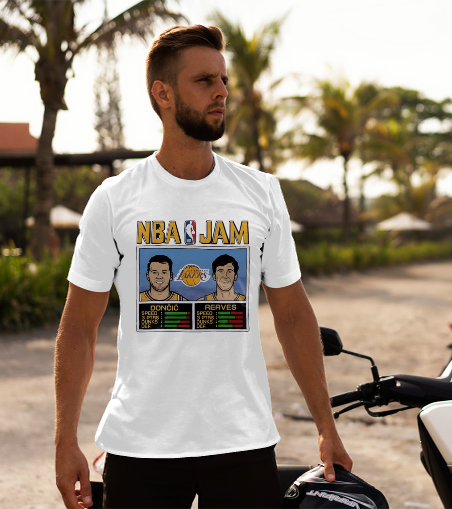 NBA Jam Luka Doncic Austin Reaves Los Angeles Lakers T-Shirt