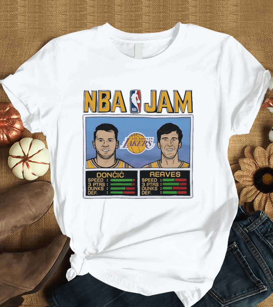 NBA Jam Luka Doncic Austin Reaves Los Angeles Lakers T-Shirt