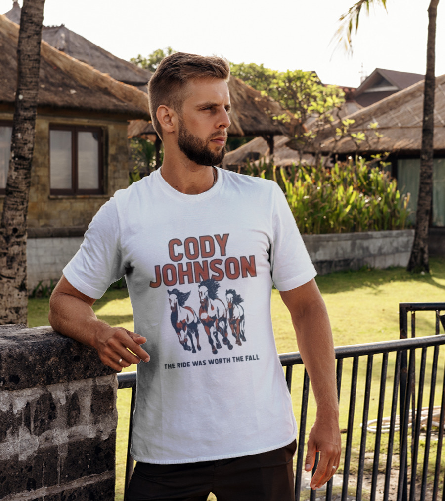 Cody Johnson The Ride Was Worth The Fall Running Horses T-Shirt