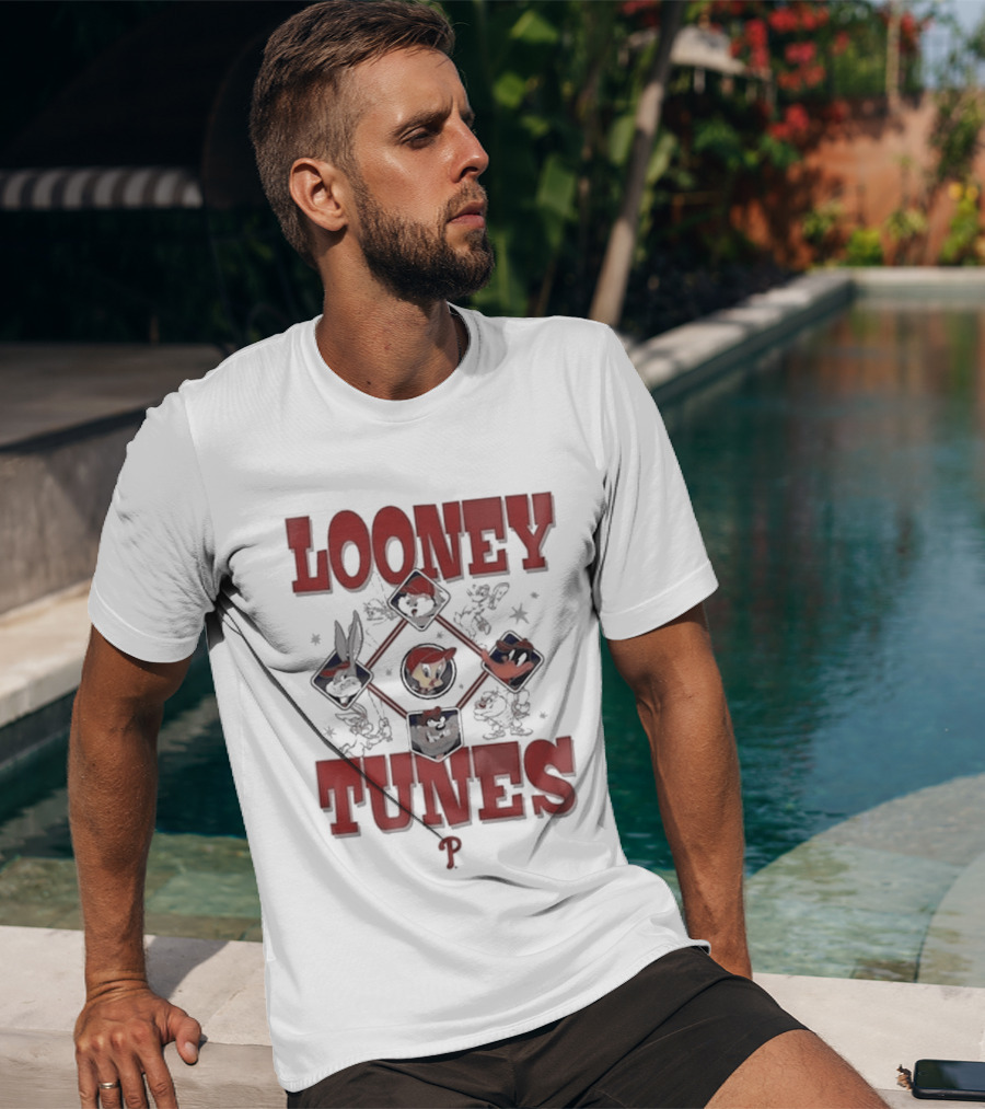 Philadelphia Phillies Looney Tunes Characters Collaboration T-Shirt