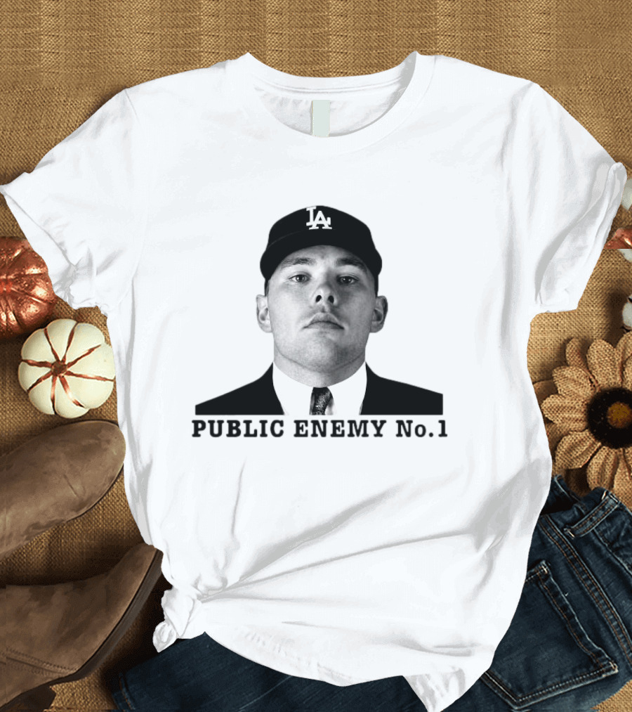 Dalton Rushing Public Enemy No 1 LA Hat Baseball T-Shirt