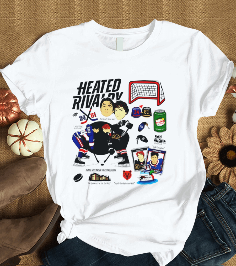 Heated Rivalry 24 Vs 81 Shane Hollander Ilya Rozanov Hockey Showdown Iconic Duel T-Shirt
