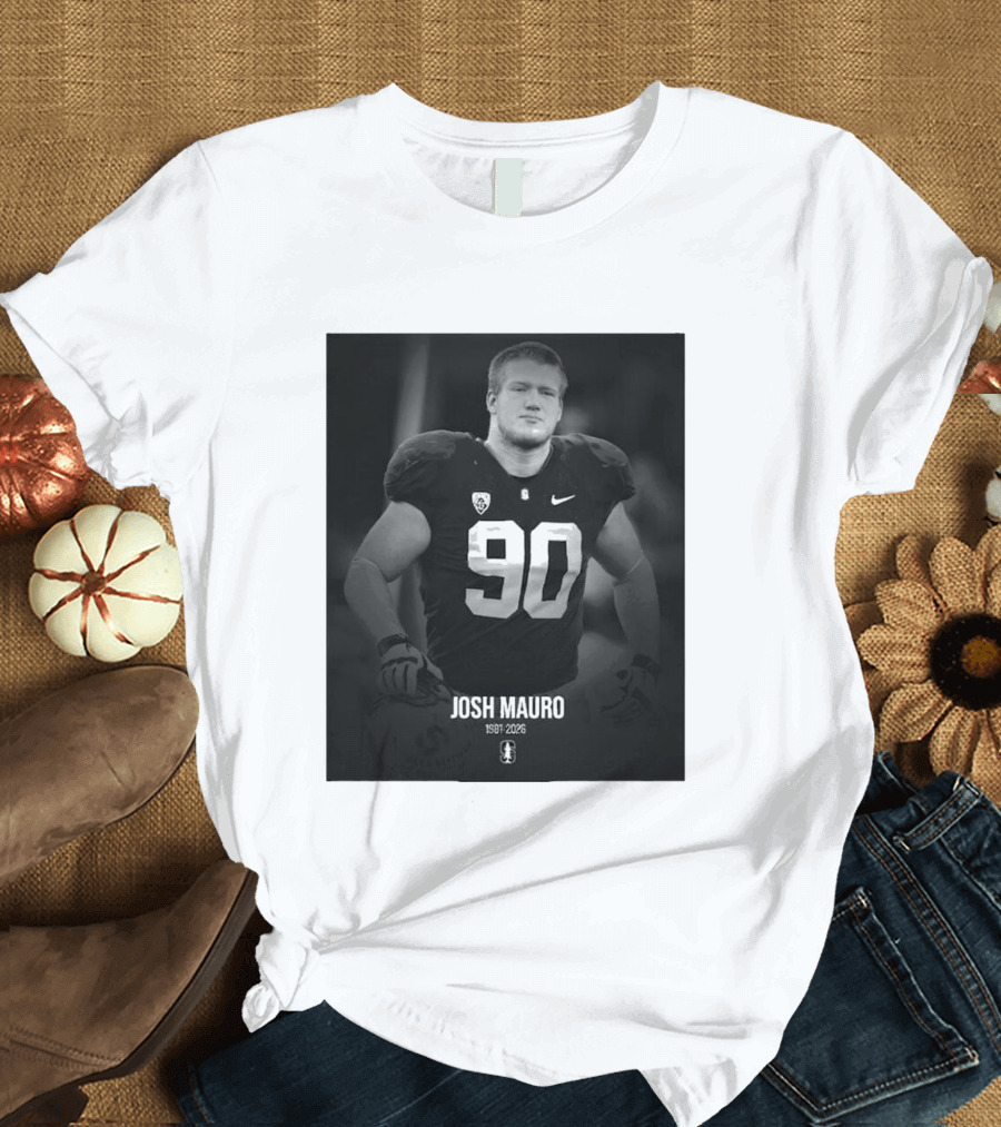 Josh Mauro 1991 2026 Stanford Football Number 90 Nike T-Shirt