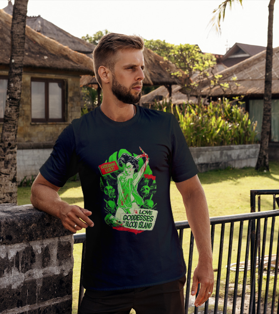 Excessive Lust Love Goddesses Of Blood Island Horror Comic T-Shirt