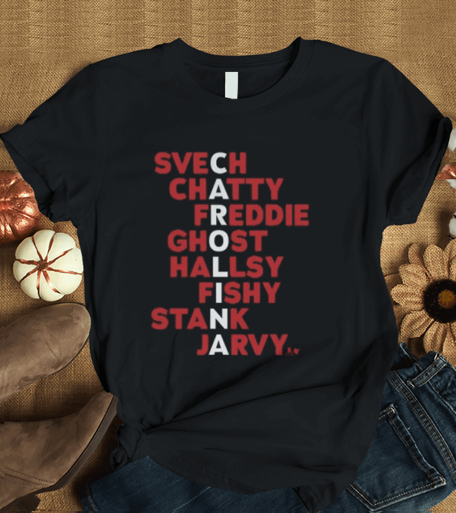Carolina Hockey Names 2026 Svech Chatty Freddie Ghost Hallsy Fishy Stank Jarvy T-Shirt