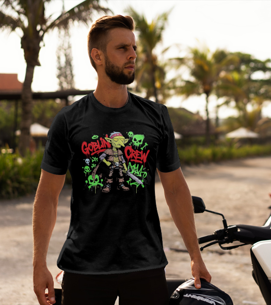 Goblin Crew Horror Skull Graffiti T-Shirt