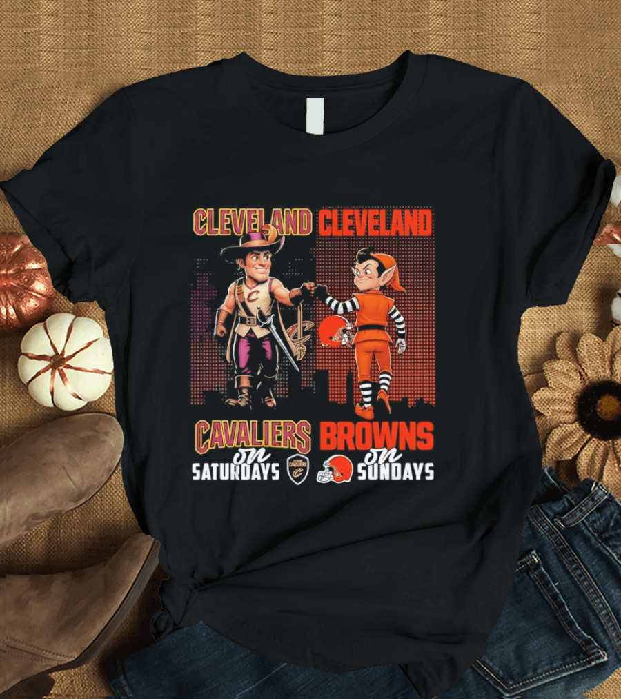 Cleveland Cavaliers On Saturdays Cleveland Browns On Sundays T-Shirt