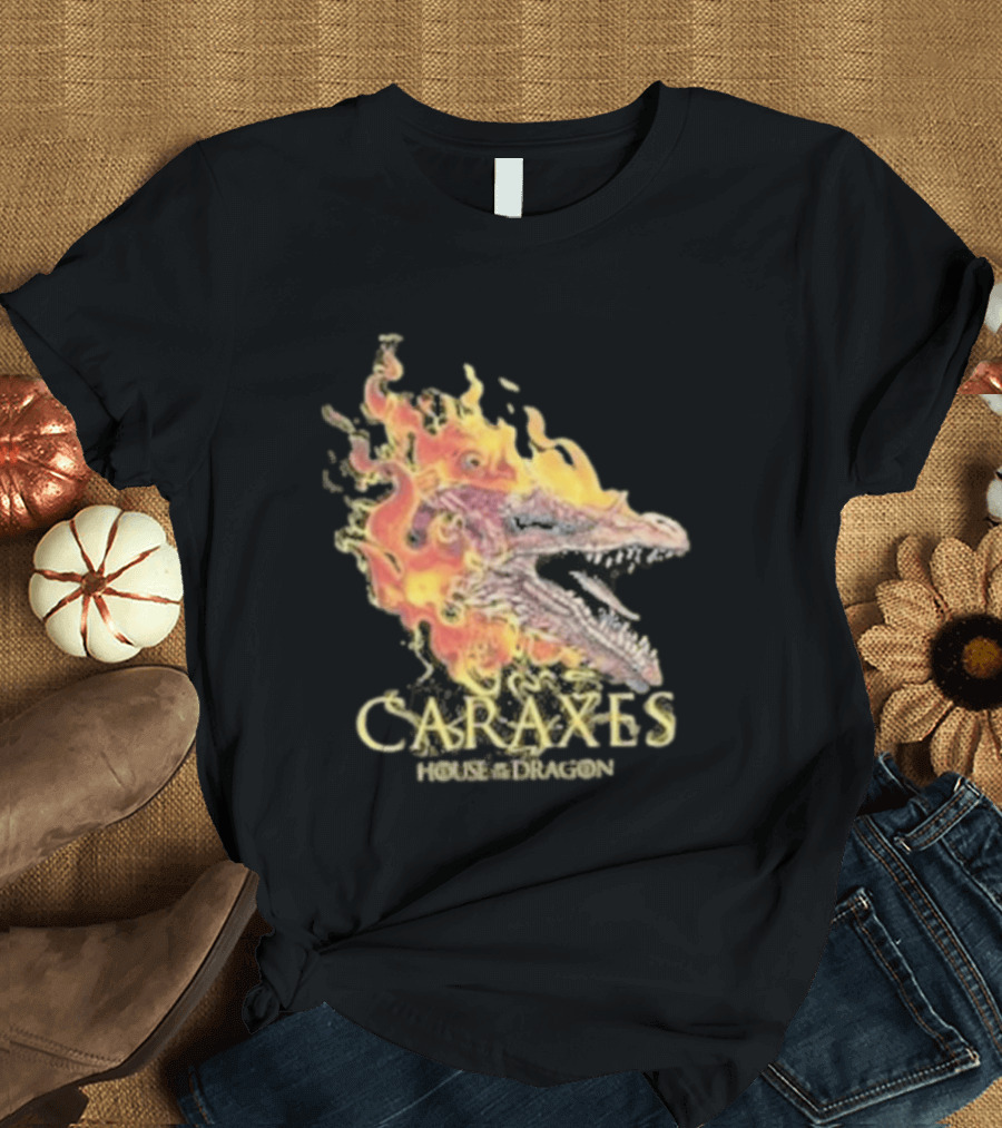 House Of The Dragon Caraxes Fiery Dragon Head T-Shirt