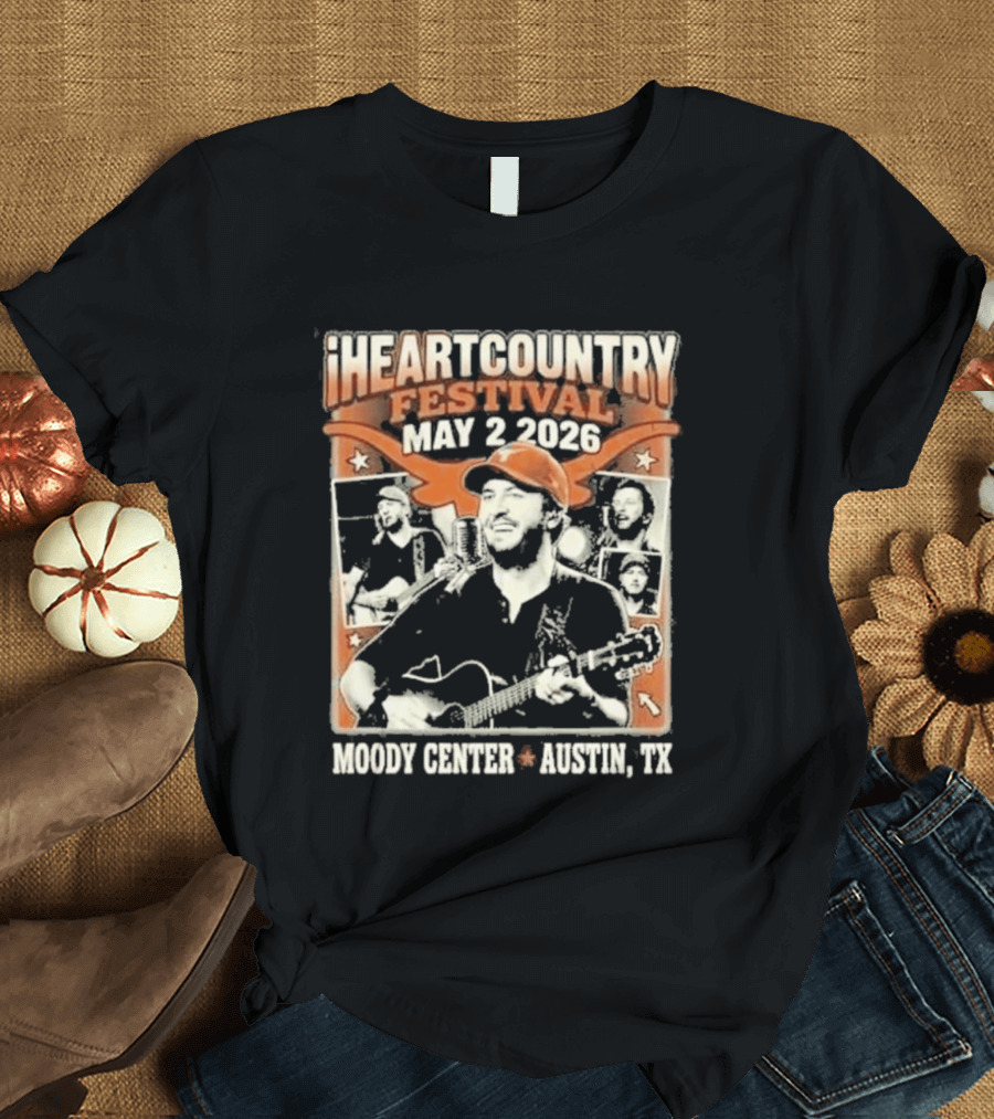 Luke Bryan IHeartCountry Festival May 2 2026 Moody Center Austin TX Texas Longhorns NCAA Collaboration T-Shirt