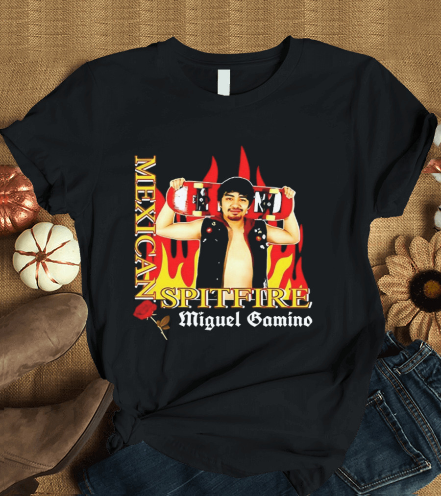 Mexican Spitfire Miguel Gamino Skateboard Fire Rose Vest T-Shirt