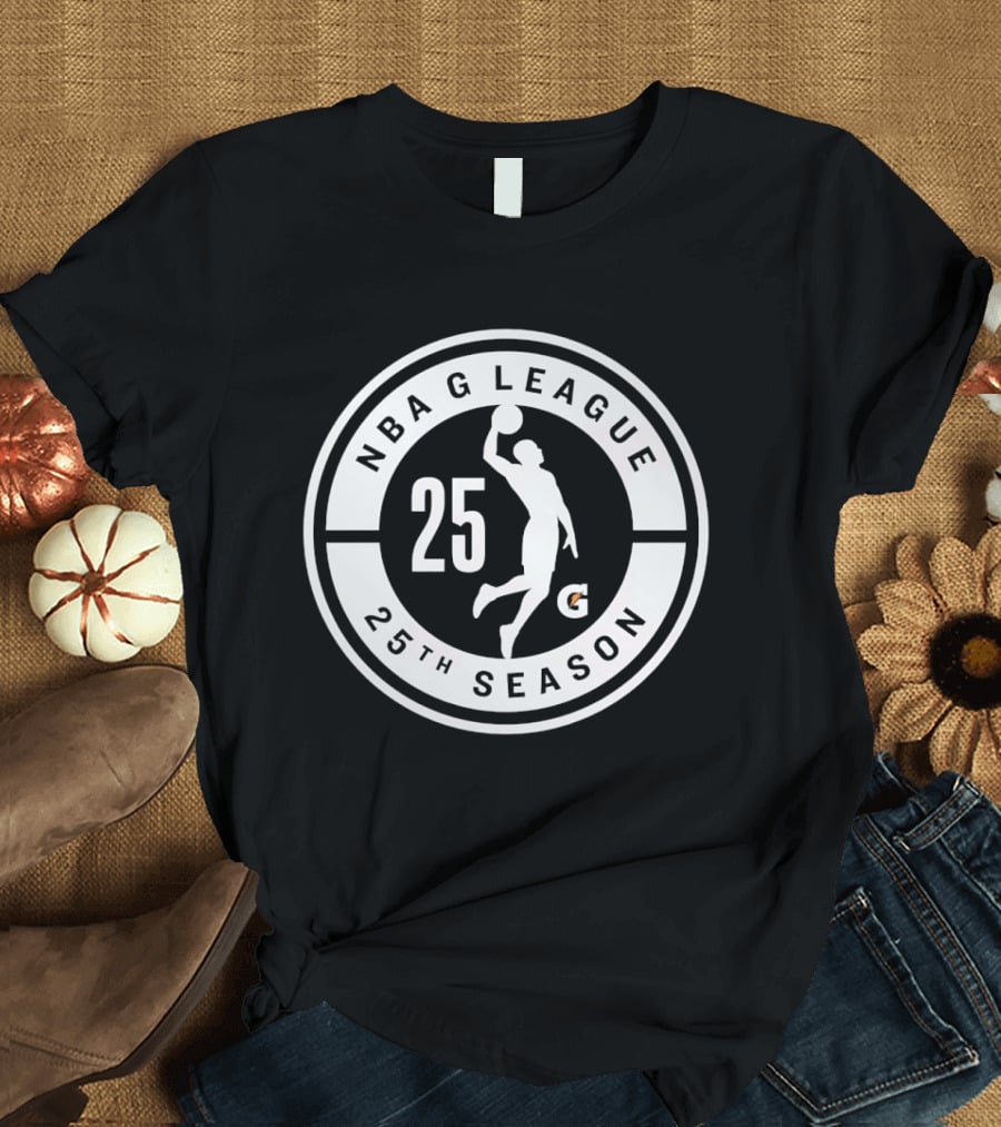NBA G League 25th Season Anniversary Silver Circle T-Shirt