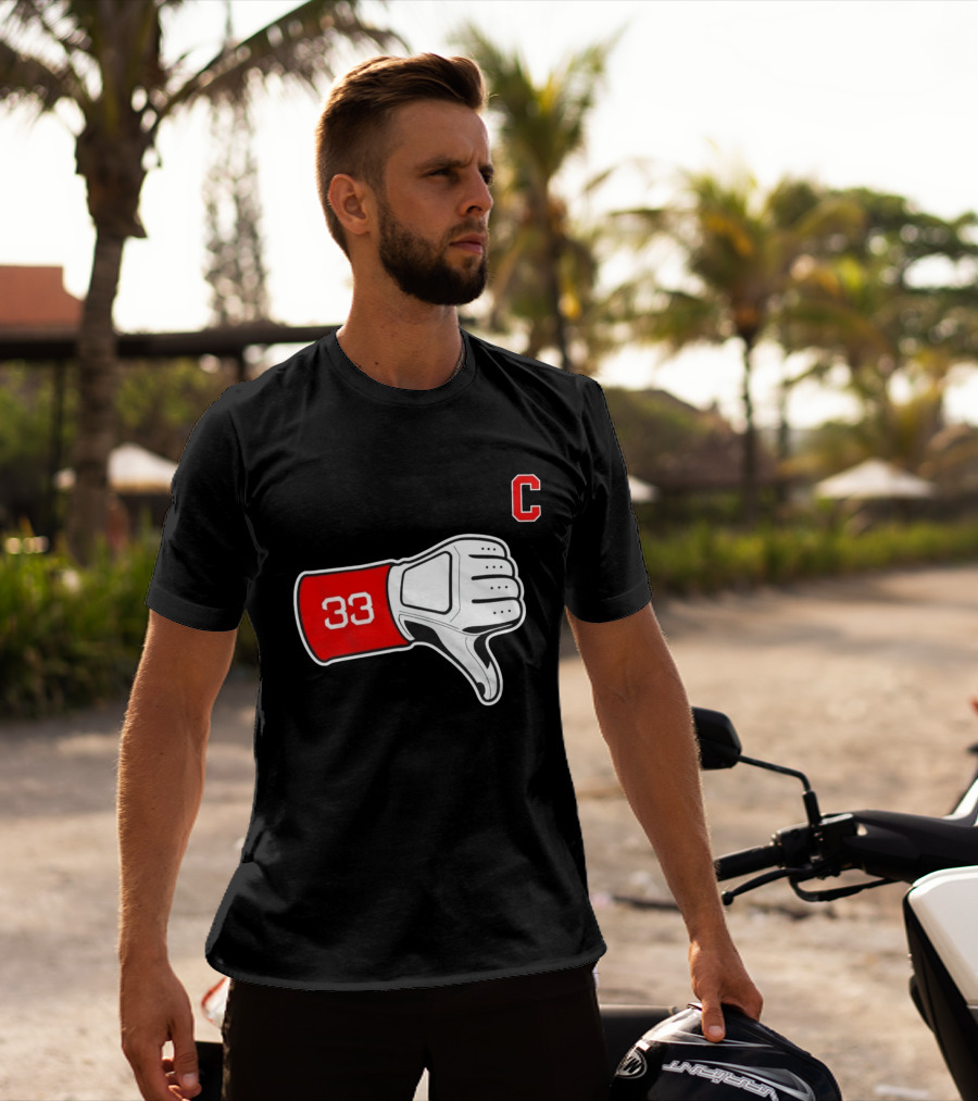 Nice Tek 33 Thumbs Down C Cleveland Guardians T-Shirt