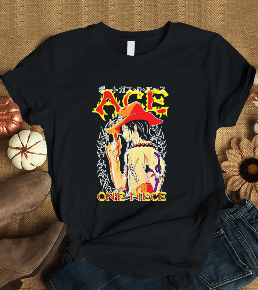 Portgas D. Ace One Piece Anime Flame T-Shirt