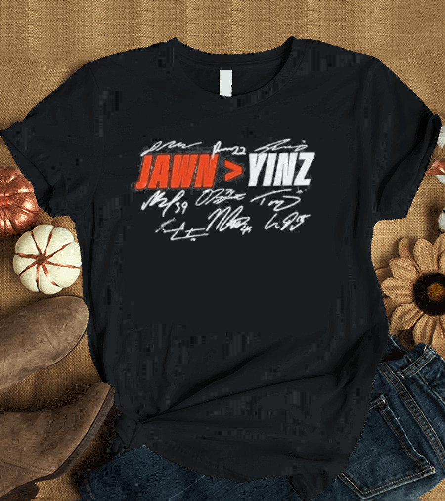 Philadelphia Jawn Greater Than Yinz Signatures T-Shirt