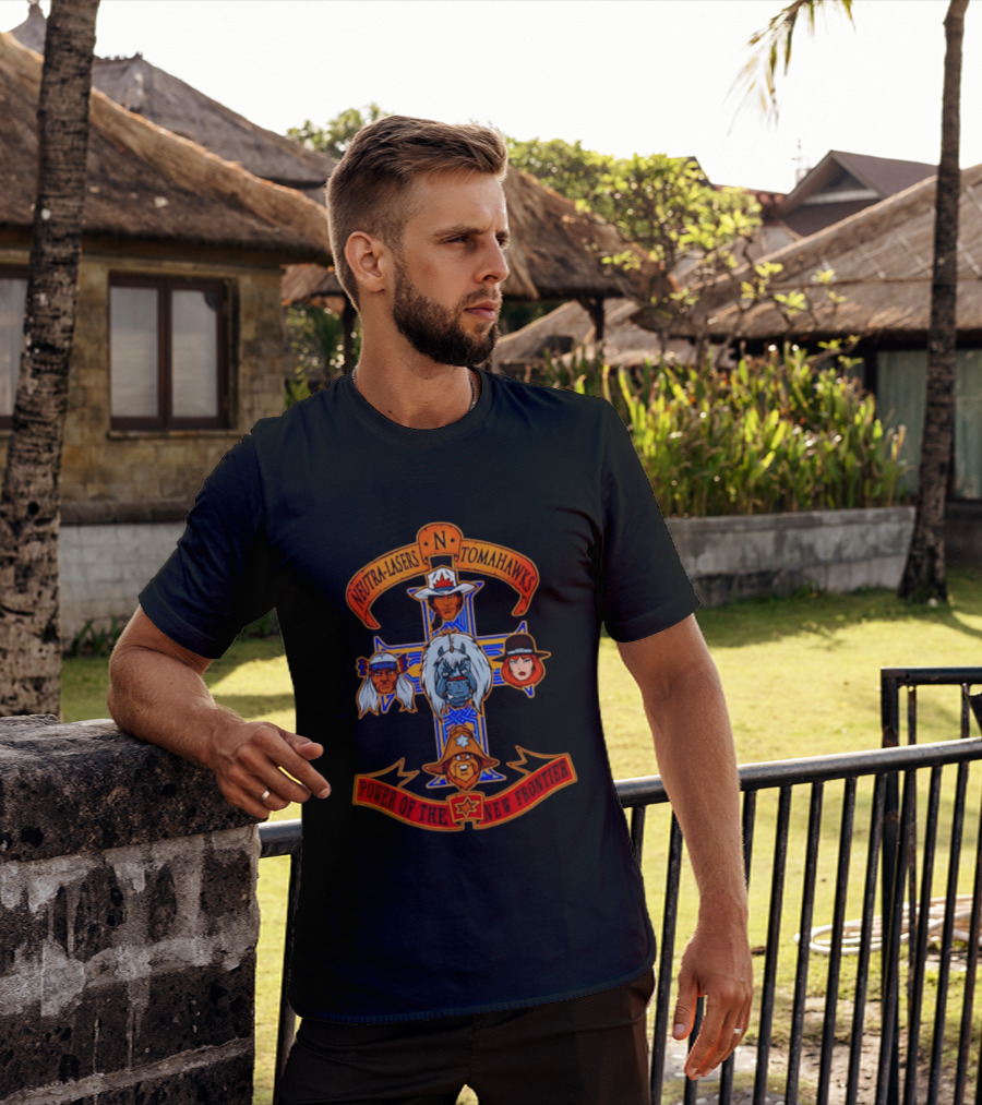 BraveStarr Neutra Lasers Tomahawks Power Of The New Frontier Cross T-Shirt