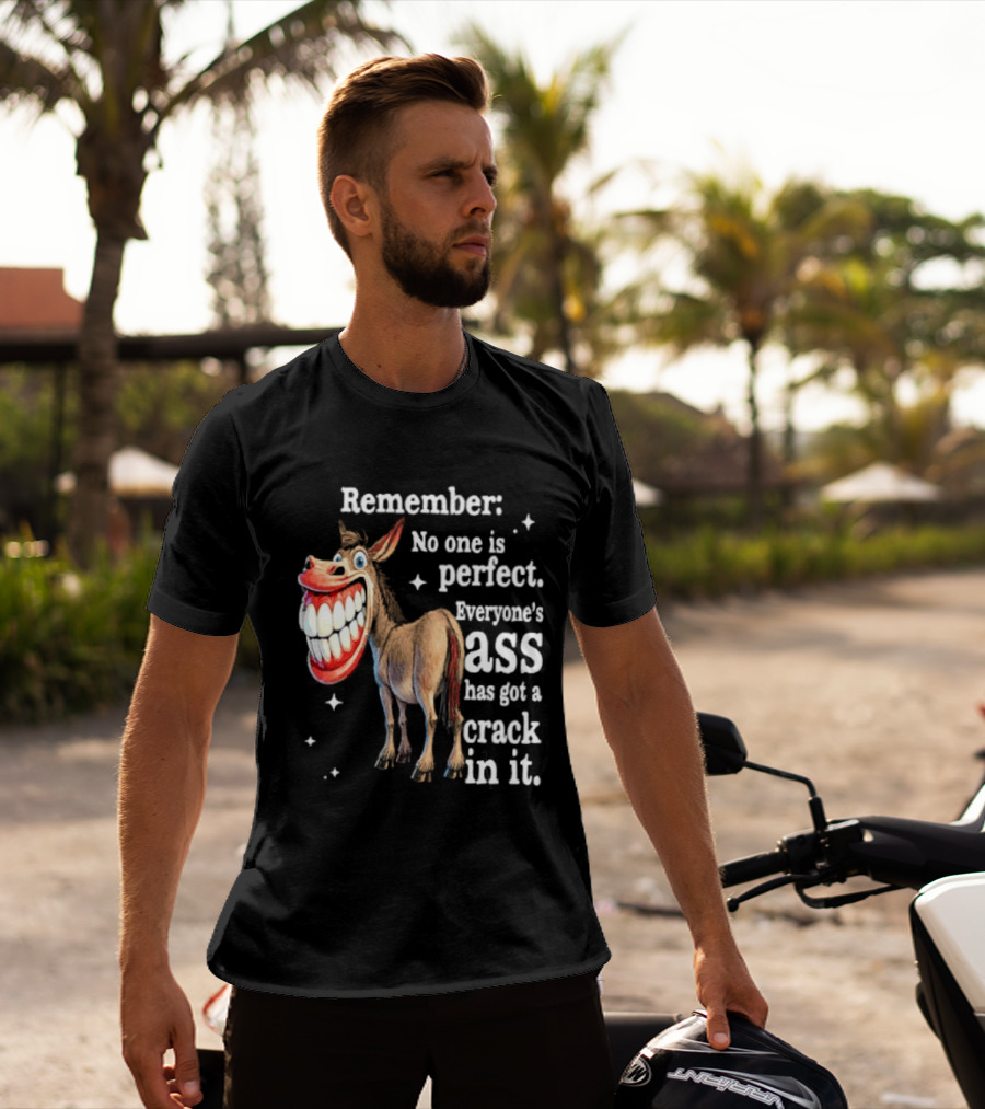Remember No One Is Perfect Everyone's Ass Has Got A Crack In It Donkey T-Shirt