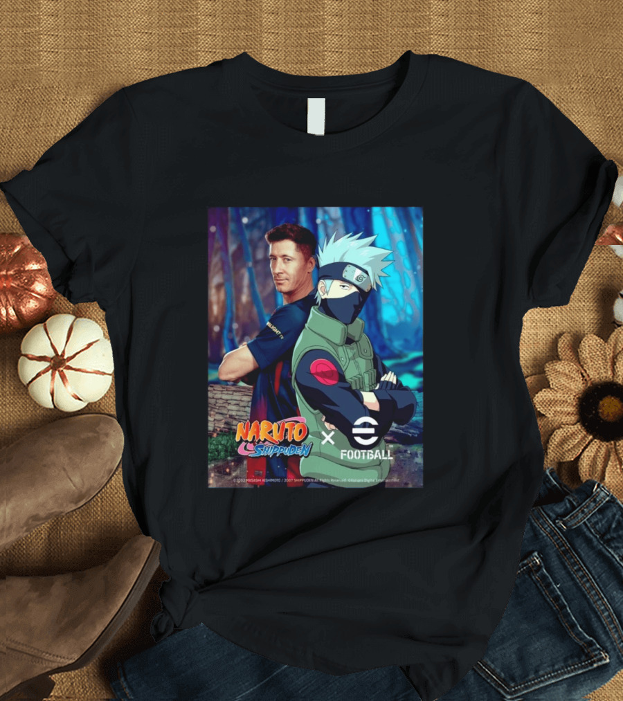 Naruto Shippuden X EFootball Featuring Robert Lewandowski And Kakashi 2026 T-Shirt