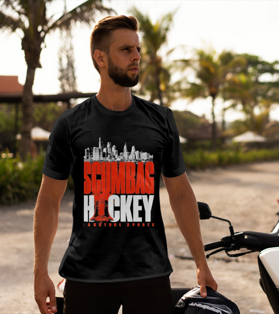 Barstool Sports Scumbag Hockey City Skyline T-Shirt