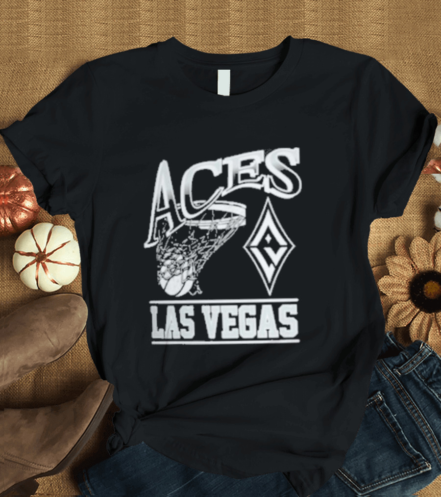 Las Vegas Aces Basketball Net And Diamond T-Shirt