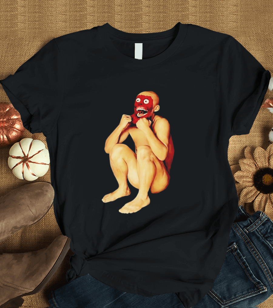 Face Off Meme Bald Character Peeling Illusion T-Shirt