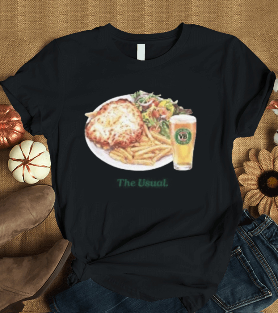 Victoria Bitter The Usual Pot And Parma With VB Pint And Parma Meal T-Shirt