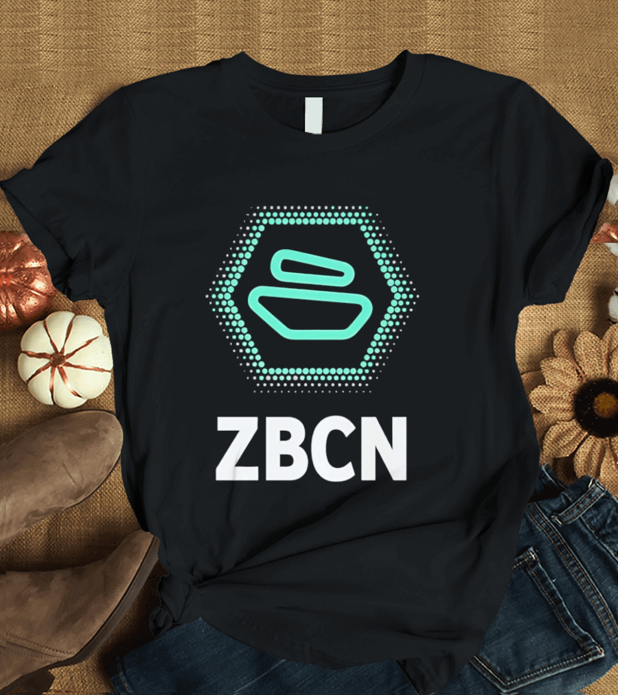 Zebec Network ZBCN Token Hexagon Mint Blue T-Shirt