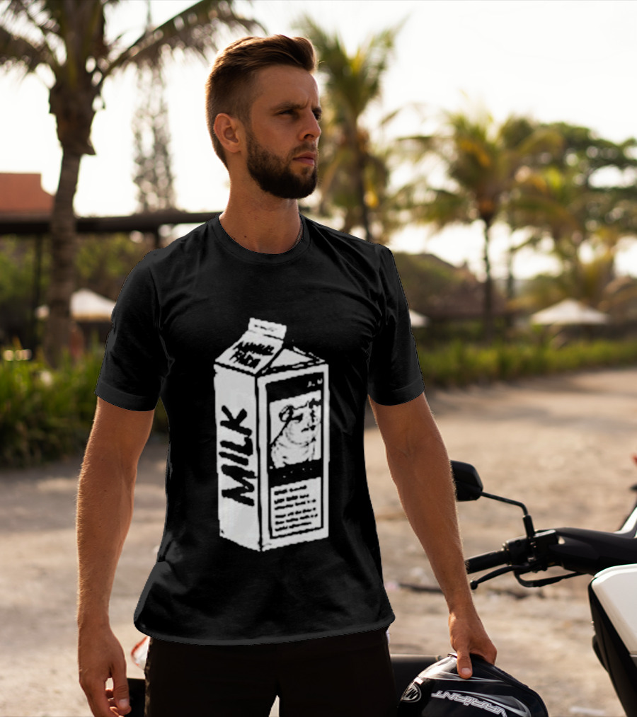 Angel Animal Farm MILK Missing Pig T-Shirt