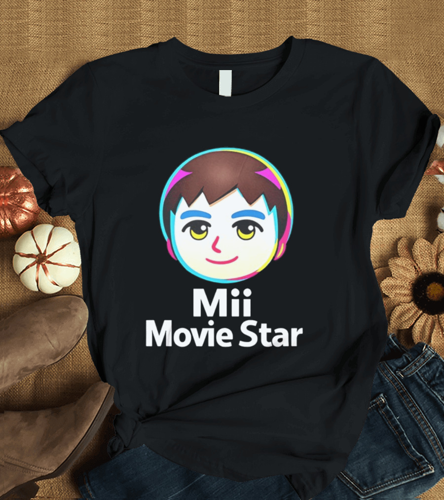 Mii Movie Star Icon Face Emojis T-Shirt