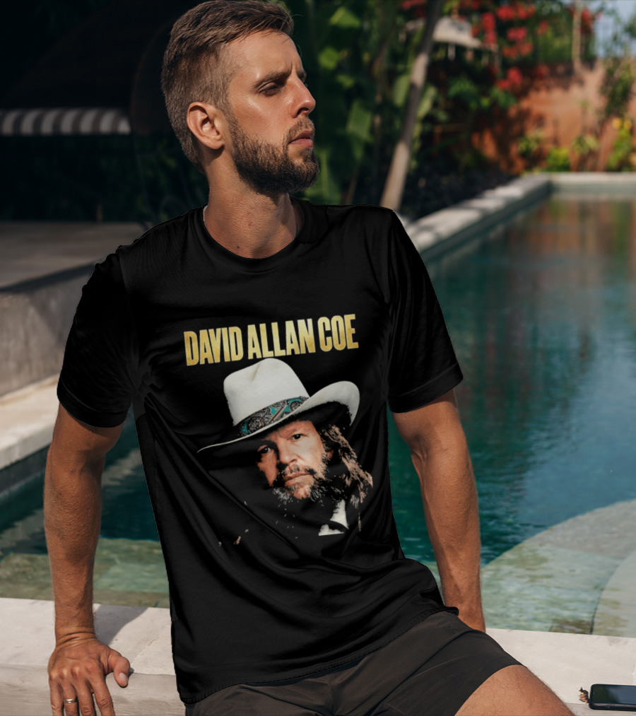 David Allan Coe Country Music Iconic Cowboy Hat T-Shirt